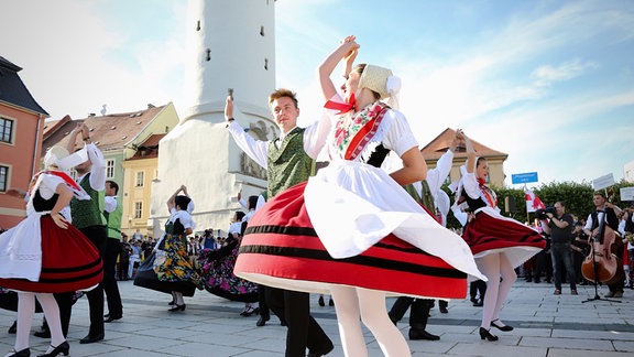 Umzug der Folkloregruppe in Bautzen 