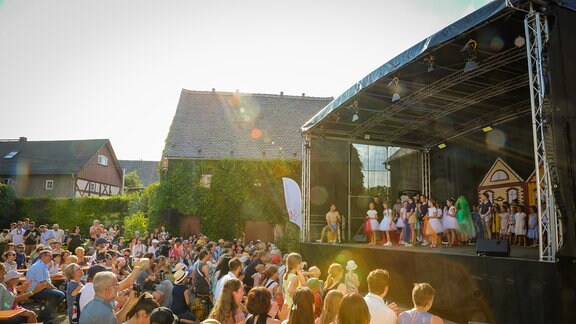 XIV. Mjezynarodny folklorny festiwal "Łužica", Folklorefestival Lausitz 2023, Impressionen aus Crostwitz