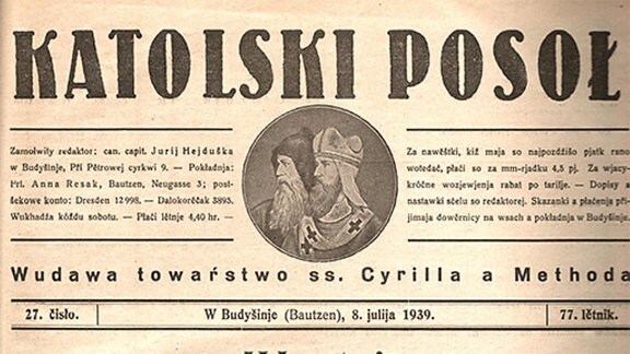 Titelseite des Katolski Posoł auf dem Jahre 1939