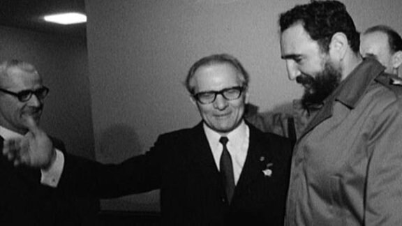 Erich Honecker und Fidel Castro