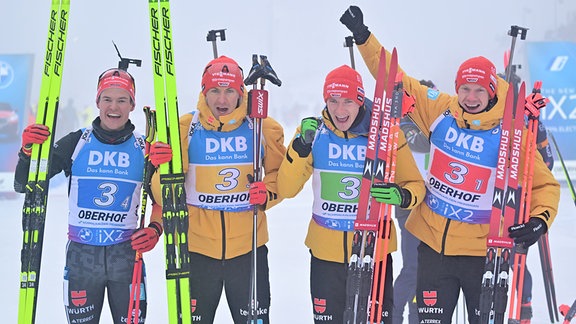 Biathlon: Weltcup, Staffel 4 x 7,5 km, Herren in der Lotto Thüringen Arena am Rennsteig. 