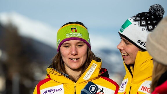 Lisa Buckwitz und Kira Lipperheide  bei Bob-WM in St. Moritz  