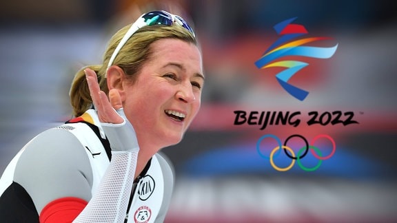 Eisschnelllaeuferin Claudia Pechstein (GER) ist mit knapp 50 Jahren älteste Teilnehmerin der 26.Olympische Winterspiele Beijing 2022 in Peking. 