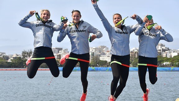 500m Kajak Vierer der Damen, Deutschland holt Silber 
