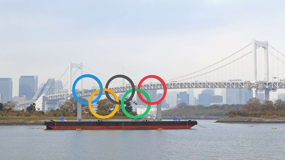 Olympische Ringe in Tokio