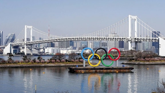 Olympischen Ringe in Tokio