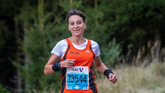 Kristin Hempel beim Rennsteiglauf