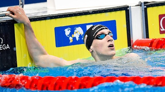 Lukas Märtens bei der Schwimm-WM in Budapest über 400 m Freistil