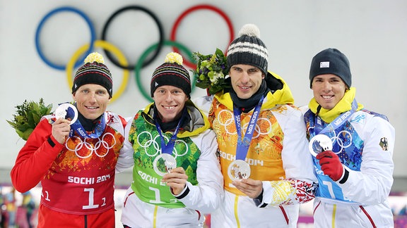 Erik Lesser, Daniel Böhm, Arnd Peiffer, Simon Schempp