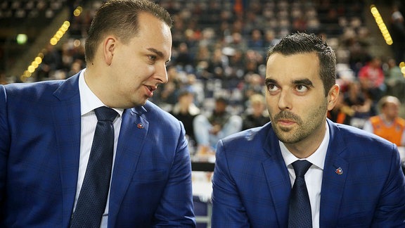 MBC Trainer Aleksandar Scepanovic und Manager Martin Geissler