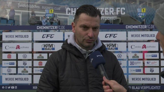 Chemie Leipzig-Coach Miroslav Jagatic nach dem 1:1 gegen Chemnitz