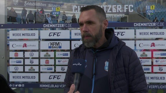 Chemitzer FC-Coach Christian Tiffert nach dem 1:1 gegen Chemie Leipzig
