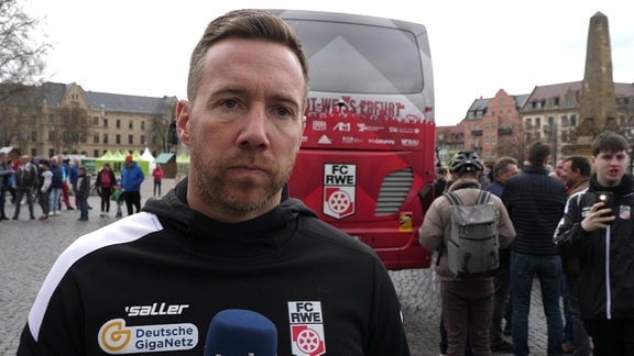 Trainer Fabian Gerber (Rot Weiß Erfurt)