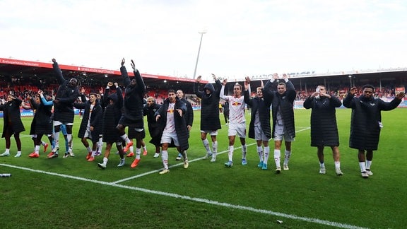 Schlussjubel RB Leipzig