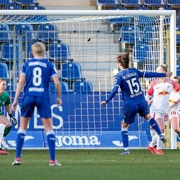 Η Marta Cazalla Garcia (TSG, 15), σημειώνει το γκολ και κάνει το 2-0 στον αγώνα TSG 1899 Hoffenheim εναντίον RB Leipzig.