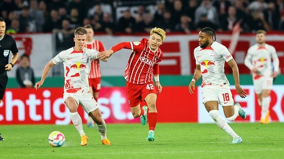 Dani Olmo (7, RB Leipzig), Ritsu Doan (42, Freiburg), Christopher Nkunku (18, RB Leipzig)