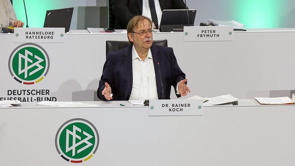 Dr. Rainer Koch, DFB Vizepräsident bei seinem Grußwort