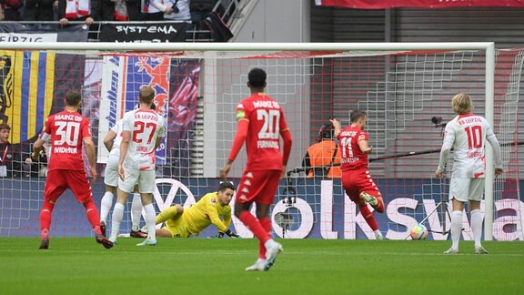 Mainz' Marcus Ingvartsen erzielt das 0:1