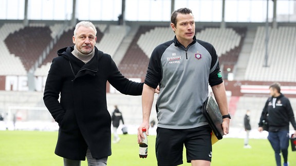 Sportdirektor Pavel Dotchev und Teamchef Marc Hensel