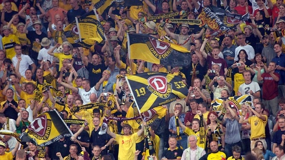 Dresdner Fans sorgen für Stimmung