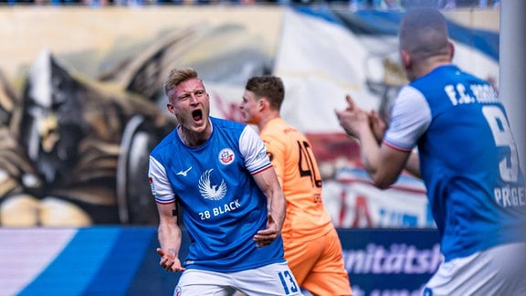 FC Hansa Rostock vs. Greuther Fürth Im Bild: Kevin Schumacher (Hansa Rostock) ärgert sich nach einer vergebenen Torchance