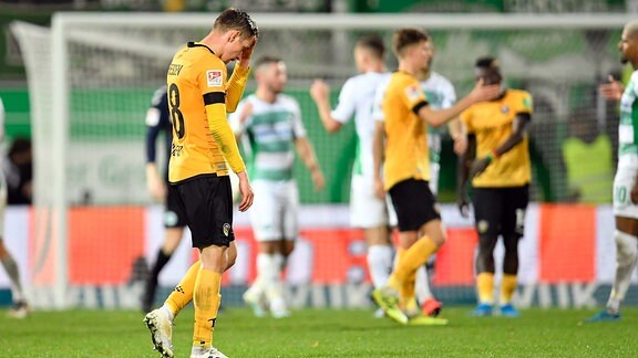 Jannik Müller 18, SG Dynamo Dresden - Enttäuschung nach Spielende