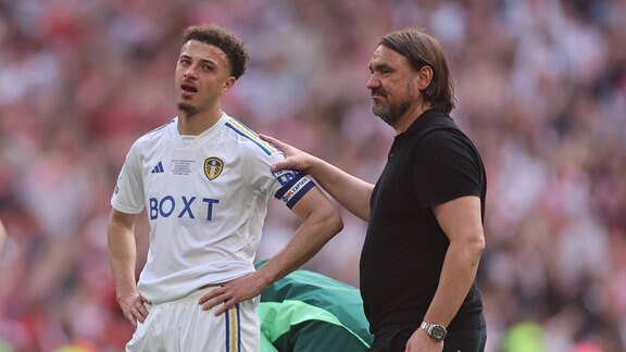 Ethan Ampadu und Daniel Farke 