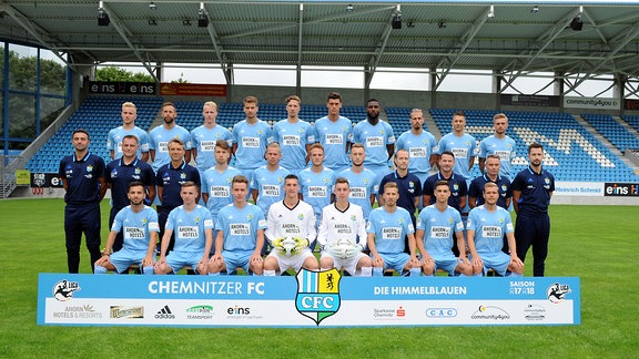 Mannschaftsfoto des Chemnitzer FC 2017