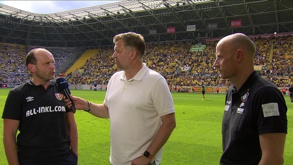 Dynamo Dresden David Fischer, Rene Kindermann, Matthias Heidrich Erzgebirge Aue