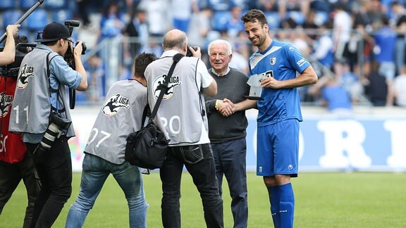 Erwin Bugar und Christian Beck (1. FC Magdeburg)