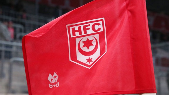 Fahne mit Logo Hallescher FC