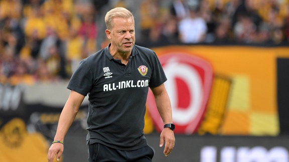 Markus Anfang (Trainer von Fußball-Drittligist SG Dynamo Dresden), unzufrieden