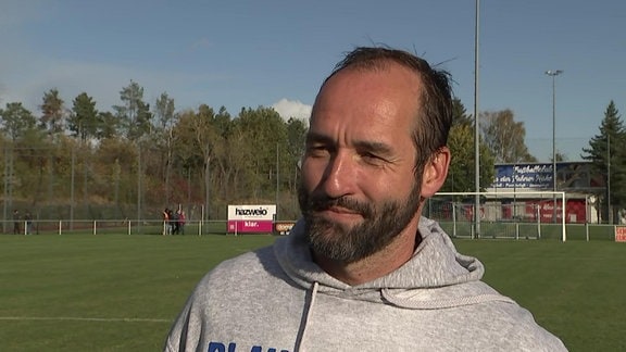 Trainer Tobias Busse nach dem Spiel gegen Jena