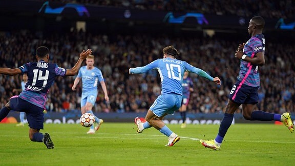 Jack Grealish von Manchester City erzielt das vierte Tor für seine Mannschaft.