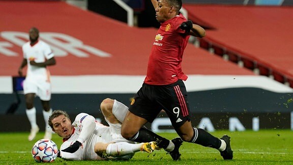 Spielszene aus Manchester United - RB Leipzig