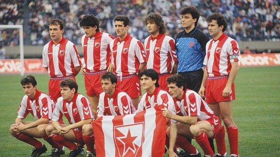 Mannschaftsbild Roter Stern Belgrad, 1991.