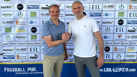 Lok-Trainer Almedin Civa und Torwarttrainer Tomislav Piplica