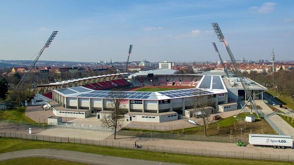 Das Steigerwaldstadion von oben.