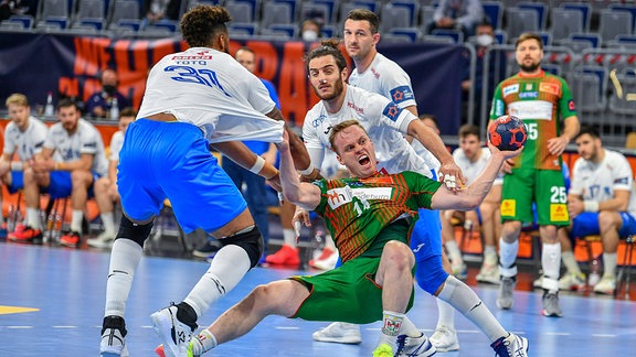 Orlen Wisla Plock (POL) bei einem Handballspiel.