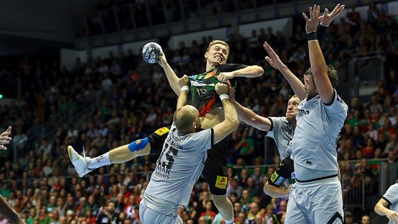 EHF Champions League, SC Magdeburg - Paris Saint Germain - Gisli Thorgeir Kristjansson Magdeburg, 10 wirft Tor