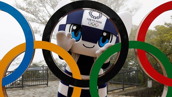 Das Maskottchen der Olympischen Spiele 2020 in Tokio, Miraitowa