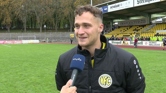 Regionalliga: Plauen-Trainer Karsten Oswald und Plauen-Stürmer Lucas Will