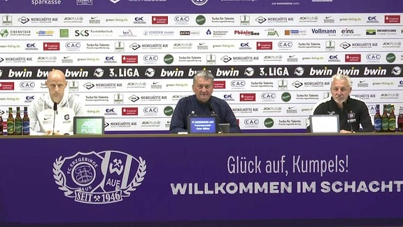Pressekonferenz FC Erzgebirge Aue vor dem Sachsenderby