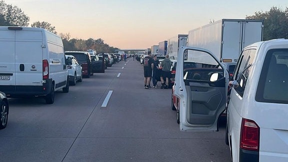 Stau auf einer Autobahn