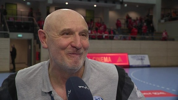 THC-Coach Herbert Müller nach dem Spiel gegen Halle