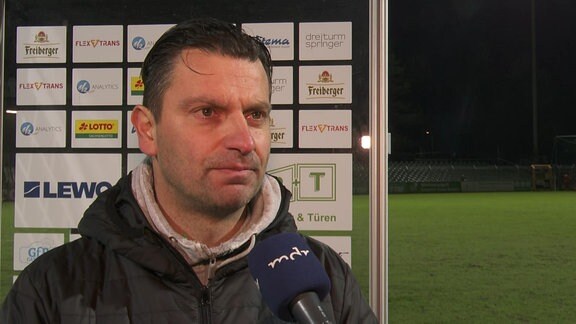 Miroslav Jagatic (Chemie Leipzig) nach dem 1:1 gegen Luckenwalde