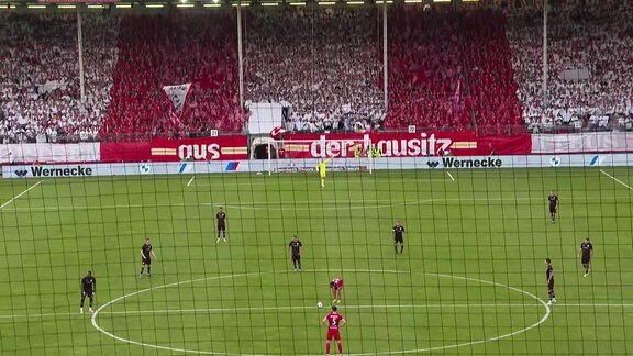 Szene aus dem Spiel "FC Energie Cottbus - Greifswalder FC"