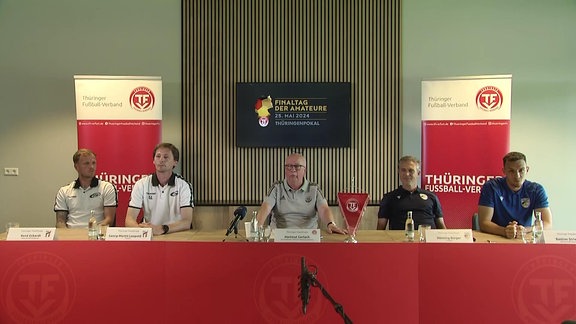 Pressekonferenz vor dem Finale des Fußball-Landespokal in Thüringen