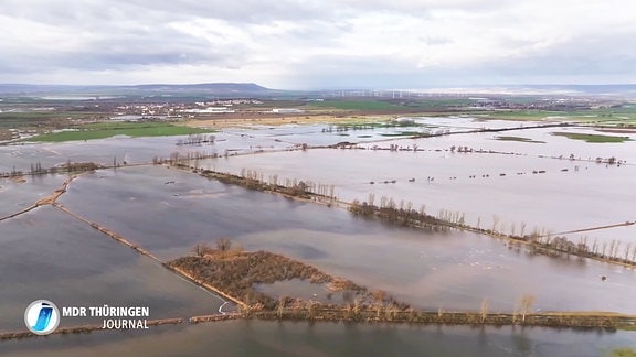 überschwemmte Felder