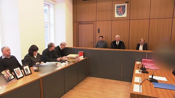 Prozess in einem Gerichtssaal